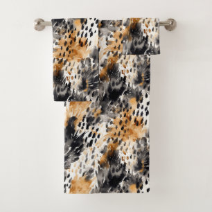 Leopard-Leopard-Tier Badhandtuch Set