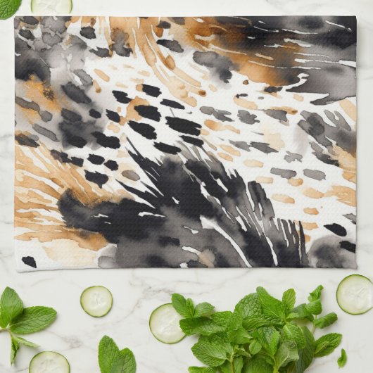 Leopard-Leopard-Tier Geschirrtuch (Gefaltet)