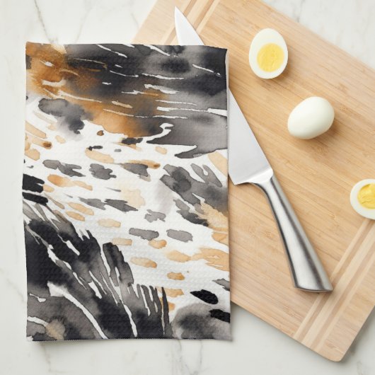 Leopard-Leopard-Tier Geschirrtuch (Viertel Falte)