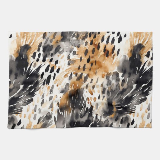 Leopard-Leopard-Tier Geschirrtuch (Horizontal)