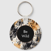 Leopard-Leopard-Tier Schlüsselanhänger (Vorderseite)