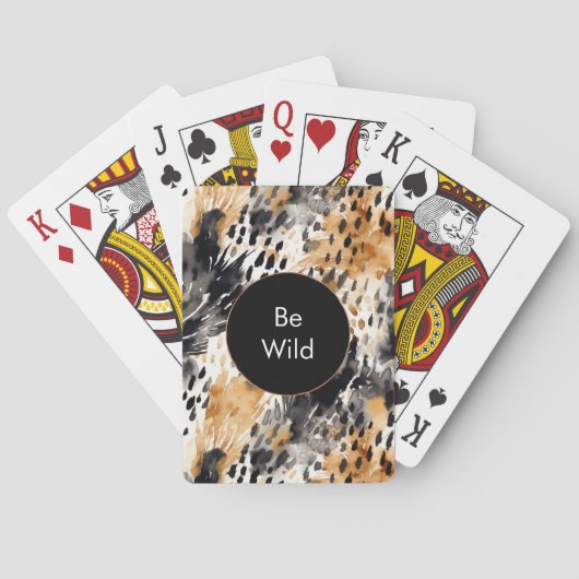 Leopard-Leopard-Tier Spielkarten (Rückseite)