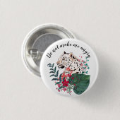 Leopard, Leopardenmuzzle, blumenreich , botanisch Button (Vorne & Hinten)