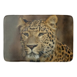 Leopard Liebe Kunst Badematte
