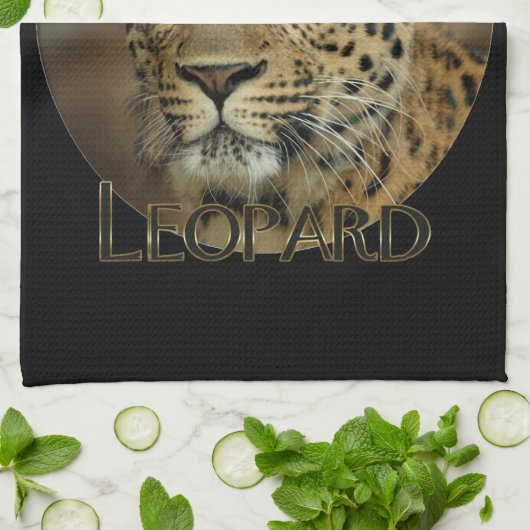 Leopard Liebe Kunst Geschirrtuch (Gefaltet)