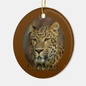 Leopard Liebe Kunst Keramik Ornament (Links)