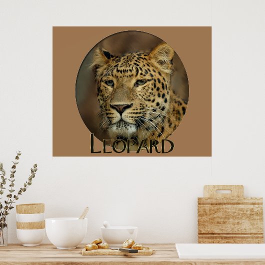 Leopard Liebe Kunst Poster (Küche)