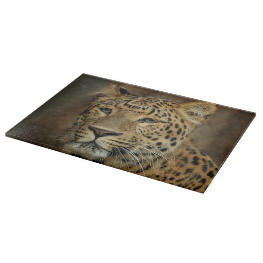 Leopard Liebe Kunst Schneidebrett (Ecke)