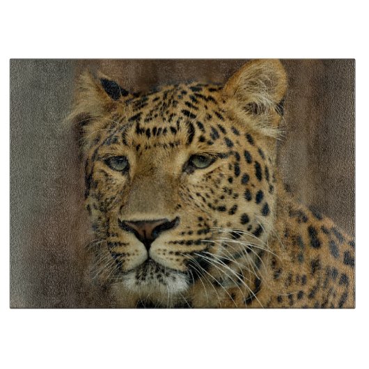 Leopard Liebe Kunst Schneidebrett (Vorderseite)