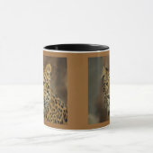 Leopard Liebe Kunst Tasse (Zentrum)