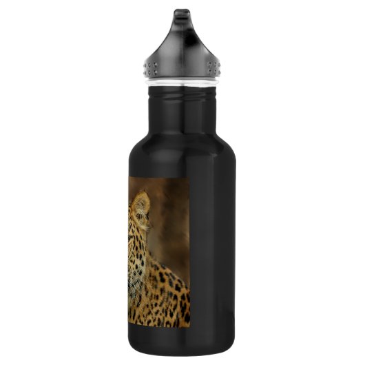 Leopard Liebe Kunst Trinkflasche (Rechts)