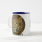 Leopard Liebe Kunst Zweifarbige Tasse (Vorderseite Links)