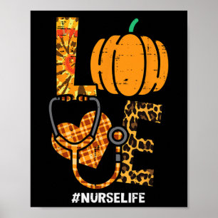 Leopard Liebe Nurse Life Erntedank Scrub Top Fal Poster