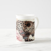 Leopard Liebe & Rose Tasse (Vorderseite Rechts)
