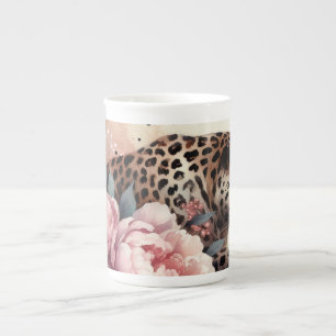 Leopard Liebe & Rosen Tasse