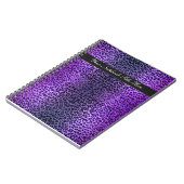 Leopard-Liebhaber-wildes lila persönliches Notizblock (Linke Seite)