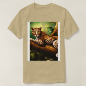 Leopard liegt auf Baum 1 T-Shirt (Design vorne)