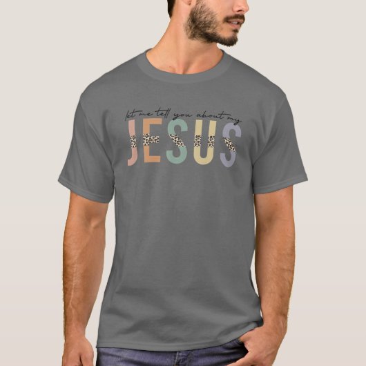 Leopard Ließ ich Ihnen von meinem Jesus, Christlic T-Shirt (Vorderseite)