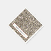Leopard Linen Monogram Chic Safari Animal Print Serviette (Ecke)