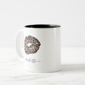 Leopard Lips Animal Print Tasse (Vorderseite Links)