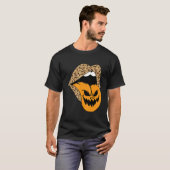 Leopard Lips Halloween Lips Vampire Mouth Pumpkin T-Shirt (Vorne ganz)