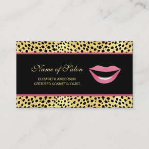 Leopard Lips Kosmetik Salon Visitenkarte