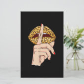 Leopard Lips Scissors Tattoo Finger Cool Barber Briefpapier (Stehend Vorderseite)