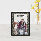 Leopard, Lipstick, Höflichkeit Karte (Gelbe Blume)