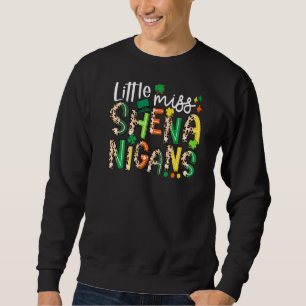 Leopard Little Miss Shenanigans Lucky Girls St Pat Sweatshirt