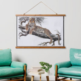 Leopard Lovers Wandteppich Mit Holzrahmen