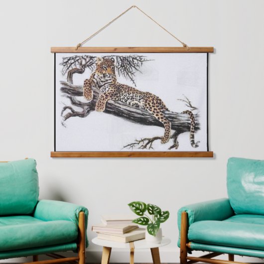 Leopard Lovers Wandteppich Mit Holzrahmen (Wohnzimmer)