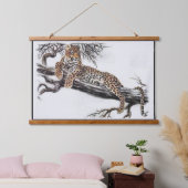Leopard Lovers Wandteppich Mit Holzrahmen (Schlafzimmer)