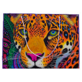 Leopard Luminous Große Geschenktüte (Rückseite)