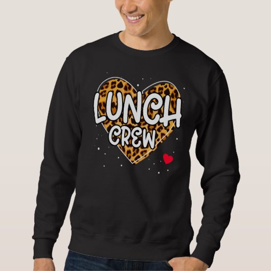 Leopard Lunch Crew Group Matching School Cafeteria Sweatshirt (Vorderseite)