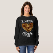 Leopard Lunch Crew Group Matching School Cafeteria Sweatshirt (Vorne ganz)