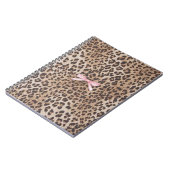 Leopard Luxe Notizbuch mit rosa Schleife Notizblock (Linke Seite)
