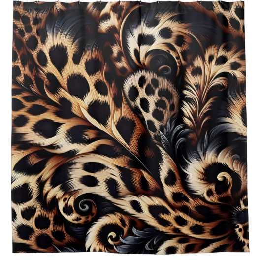 Leopard Luxe: Schlafen mit Fierce Style Duschvorhang (Vorderseite)