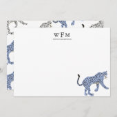 Leopard Luxe Stationary Mitteilungskarte (Vorne/Hinten)