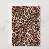 Leopard Luxury Lion Tiger Wool Muster Baby Dusche Einladung (Rückseite)