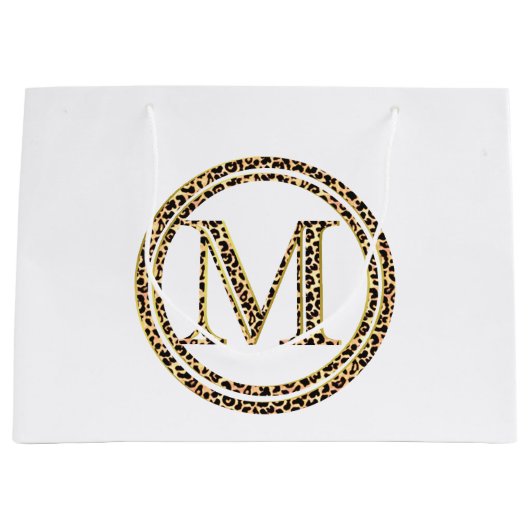 Leopard M Große Geschenktüte (Vorderseite)
