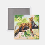 Leopard Magnet (Vorderseite/Rückseite)
