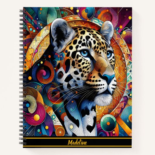 Leopard Majesty: Kühne Jungle Vibes Notizblock (Vorderseite)
