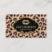 Leopard Makeup Artist Modern Festival Moon and Sta Visitenkarte (Vorderseite)