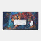 Leopard-Malerei Schreibtischunterlage (Tastatur & Maus)