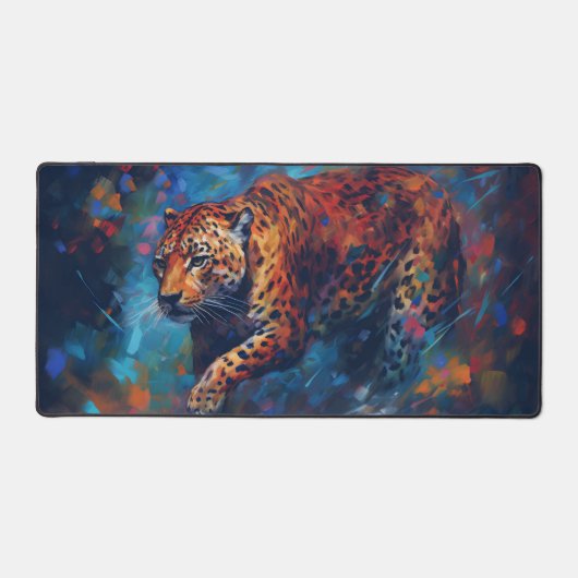 Leopard-Malerei Schreibtischunterlage (Vorderseite)