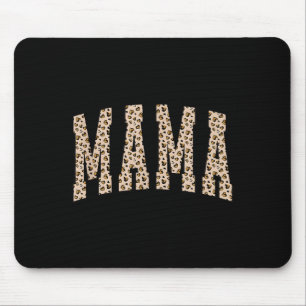 Leopard-Mama, Retro-Heart-Mama, Geschenk für Mama, Mousepad