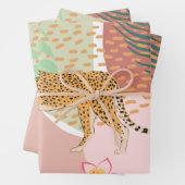 Leopard Mama und Baby im Dschungel Geschenkpapier Set (Beispiel)