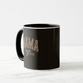 Leopard Mama Varsity Mutterschaft Statement Kunst Tasse (Vorderseite Links)
