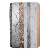 Leopard Marble Glitter Streifen Glam 3 Badematte (Vorderseite Vertikal)