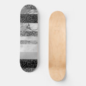 Leopard Marble Glitter Streifen Glam 4 Skateboard (Vorderseite)